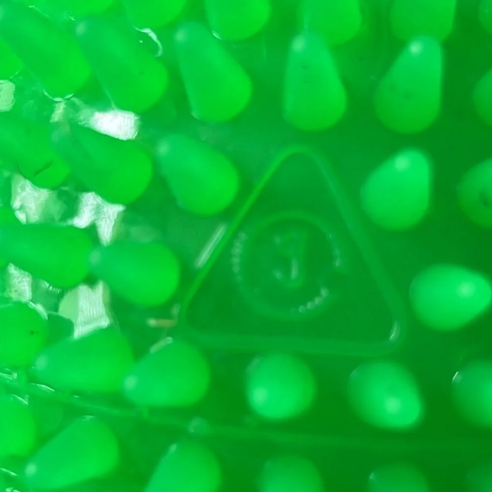 Green Prickly Latex Squeaking Light Up Dog Toy